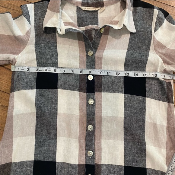 Soft Surroundings Carreaux Plaid Zip Back Button Up Shirt Size XS - Picture 12 of 12